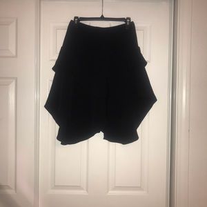 H&M Black Flared Skirt